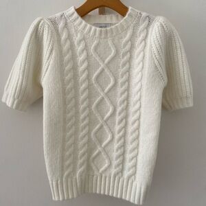 GREYLIN Ivory Short Sleeve Sweater
